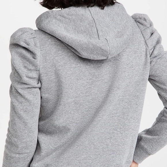 Rebecca Minkoff Gray Hoodie Puff Princess Sleeves NWT - Picture 2 of 5